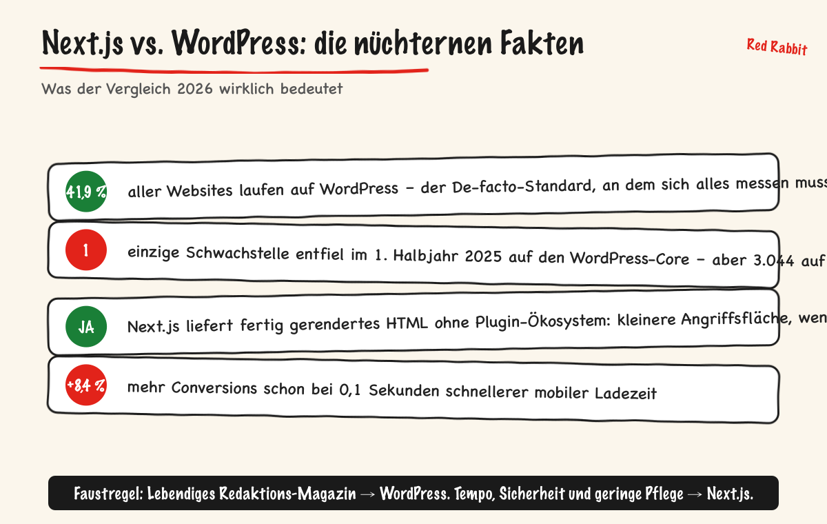 Next.js vs. WordPress: die nüchternen Fakten