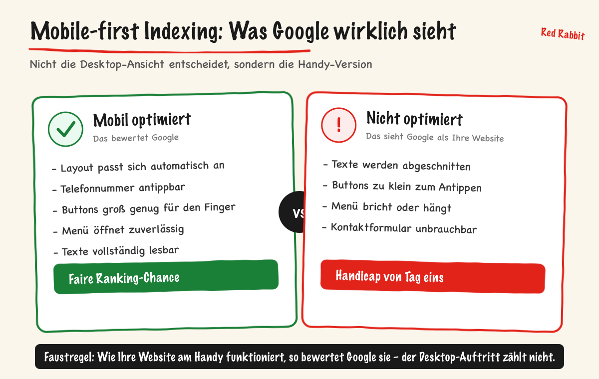Mobile-first Indexing: Was Google wirklich sieht