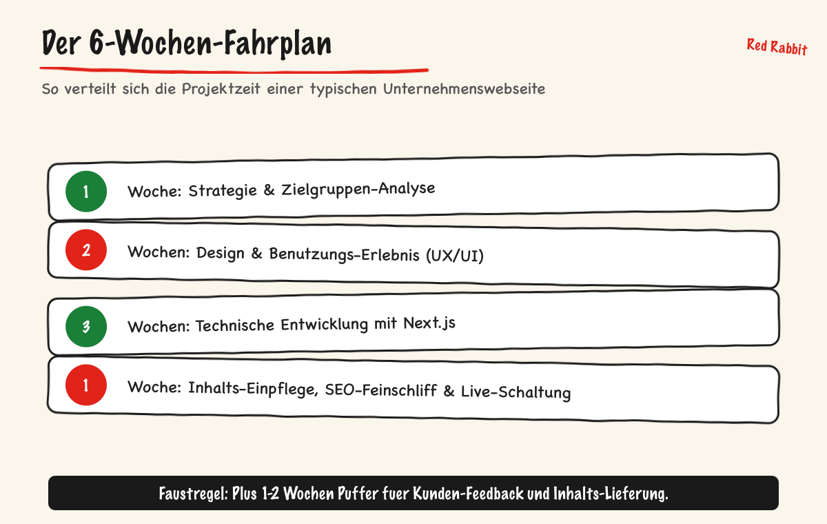 Der 6-Wochen-Fahrplan