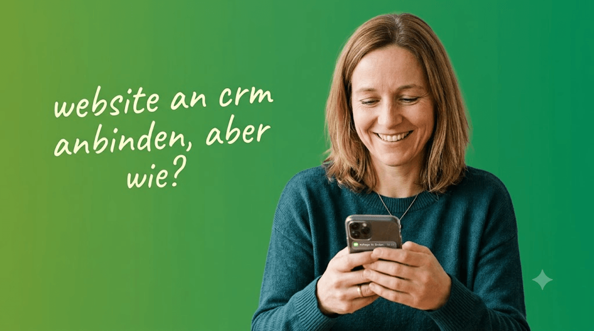 Schema der drei Wege, ein bestehendes CRM-System an die Website anzubinden: Fertigformular, direkter API-Endpoint und eigener Server-Endpoint